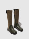 Zip Up Boots WEIL726SOF MILITARY W/DK.TAUPE FELT